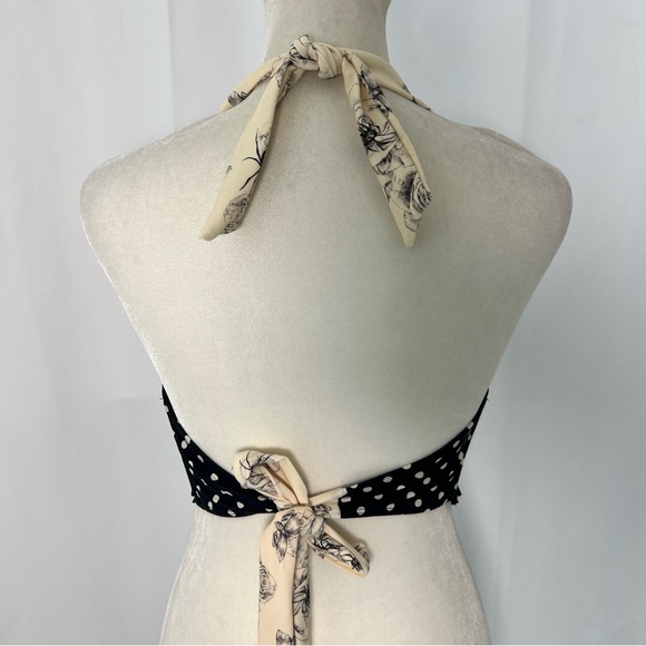 HOT TOPIC Polka Dots & Insects Swim bikini TOP - Picture 5 of 8